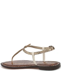 Sam Edelman Gigi Mixed Media T-Strap Flat Sandals