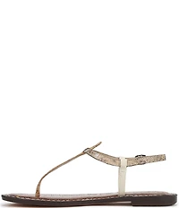 Sam Edelman Gigi Mixed Media T-Strap Flat Sandals