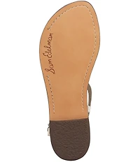 Sam Edelman Gigi Mixed Media T-Strap Flat Sandals