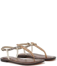 Sam Edelman Gigi Mixed Media T-Strap Flat Sandals