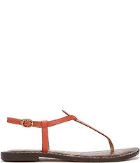Sam Edelman Gigi Crocodile Leather T-Strap Flat Sandals