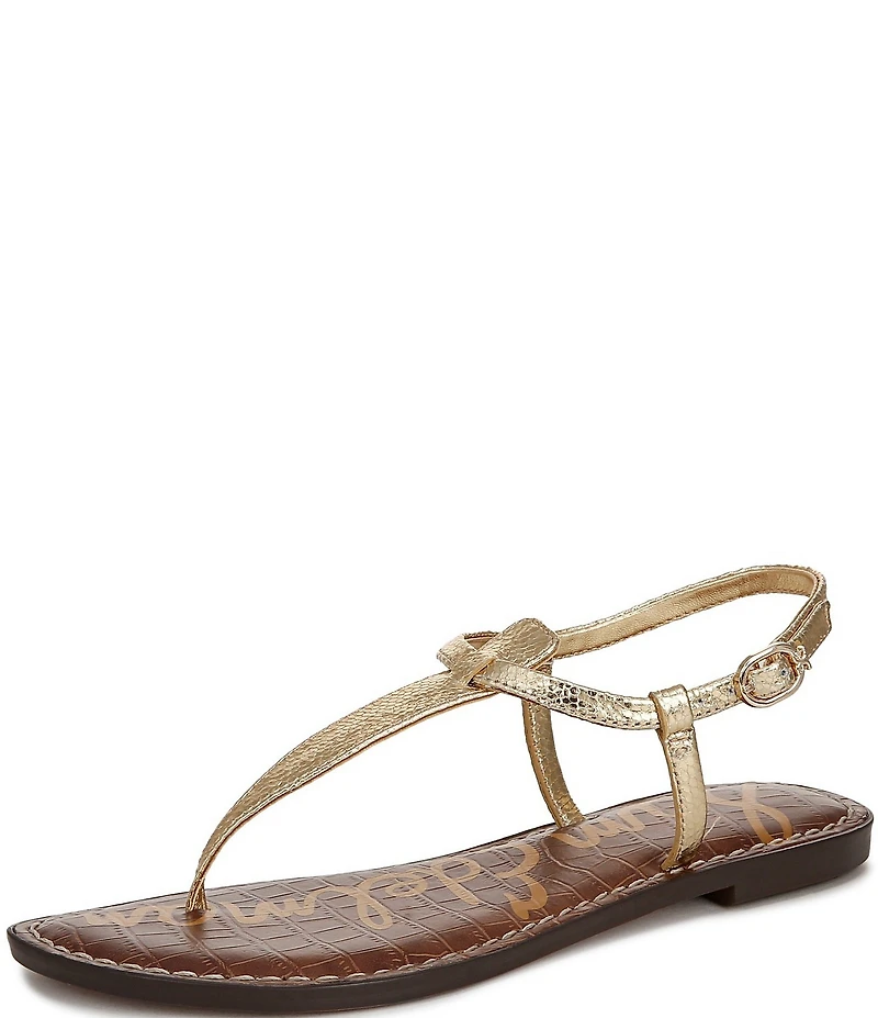 Sam Edelman Gigi Leather T-Strap Flat Sandals