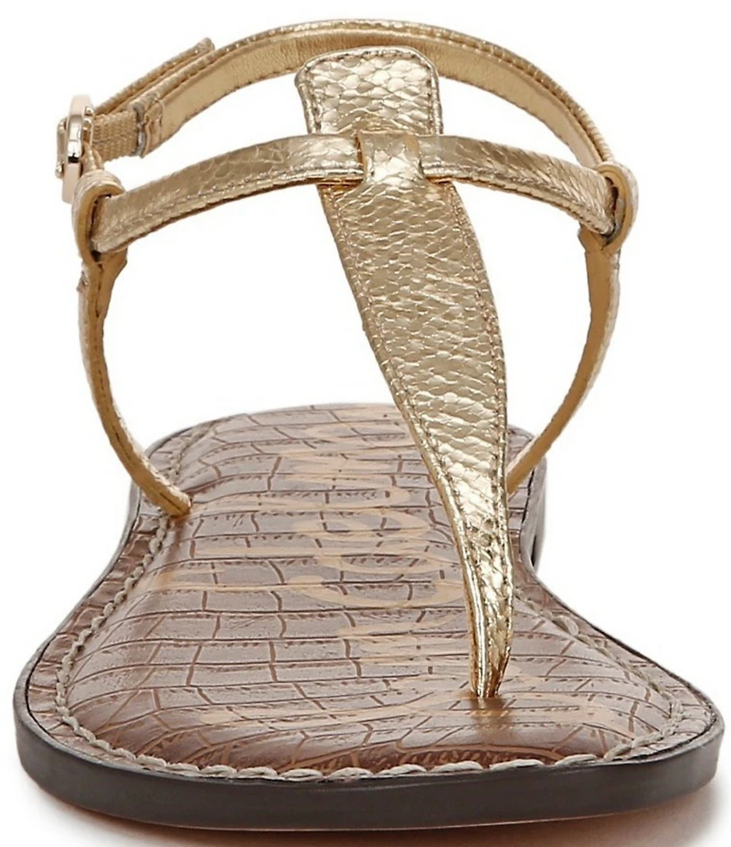 Sam Edelman Gigi Leather T-Strap Flat Sandals