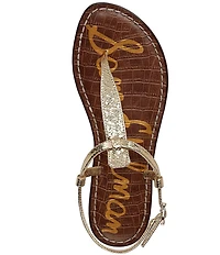 Sam Edelman Gigi Leather T-Strap Flat Sandals