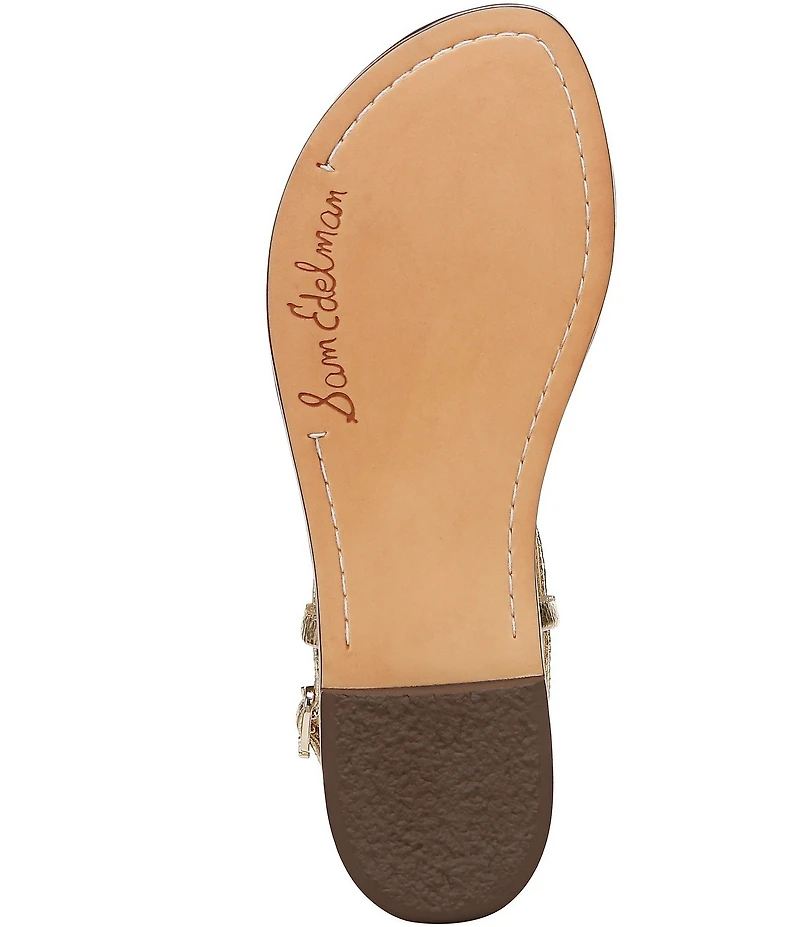 Sam Edelman Gigi Leather T-Strap Flat Sandals