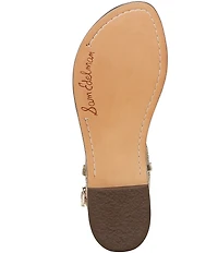 Sam Edelman Gigi Leather T-Strap Flat Sandals