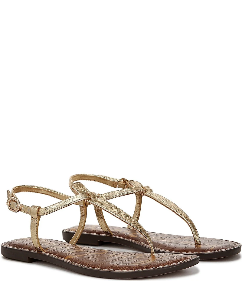 Sam Edelman Gigi Leather T-Strap Flat Sandals