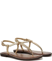 Sam Edelman Gigi Leather T-Strap Flat Sandals
