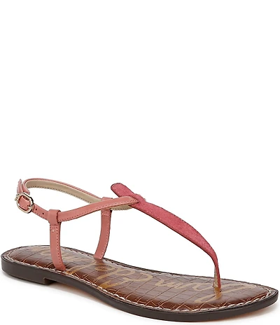 Sam Edelman Gigi Hair Calf T-Strap Flat Sandals