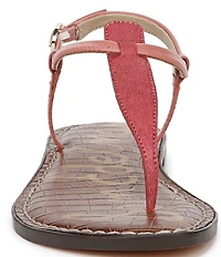 Sam Edelman Gigi Hair Calf T-Strap Flat Sandals