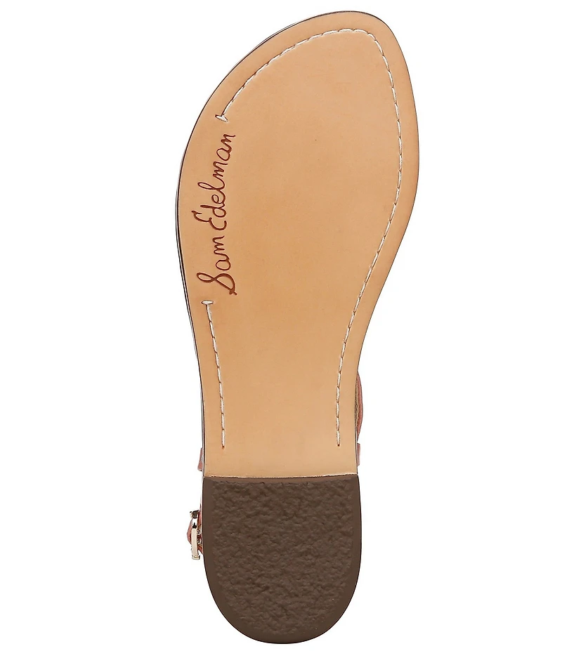 Sam Edelman Gigi Hair Calf T-Strap Flat Sandals