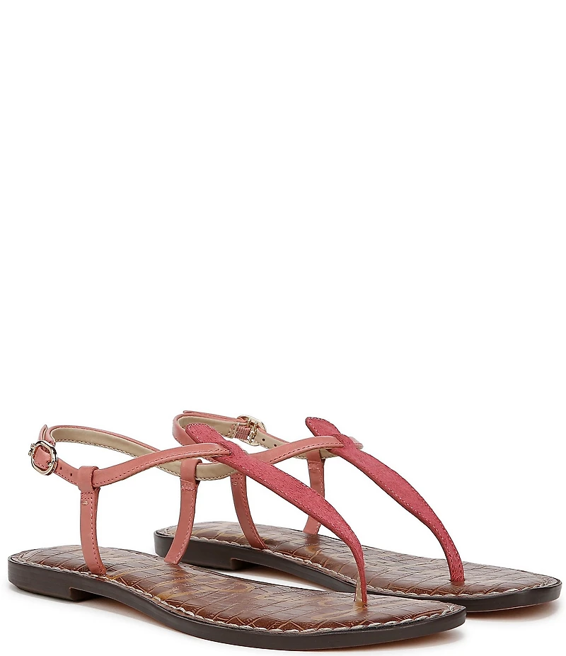 Sam Edelman Gigi Hair Calf T-Strap Flat Sandals