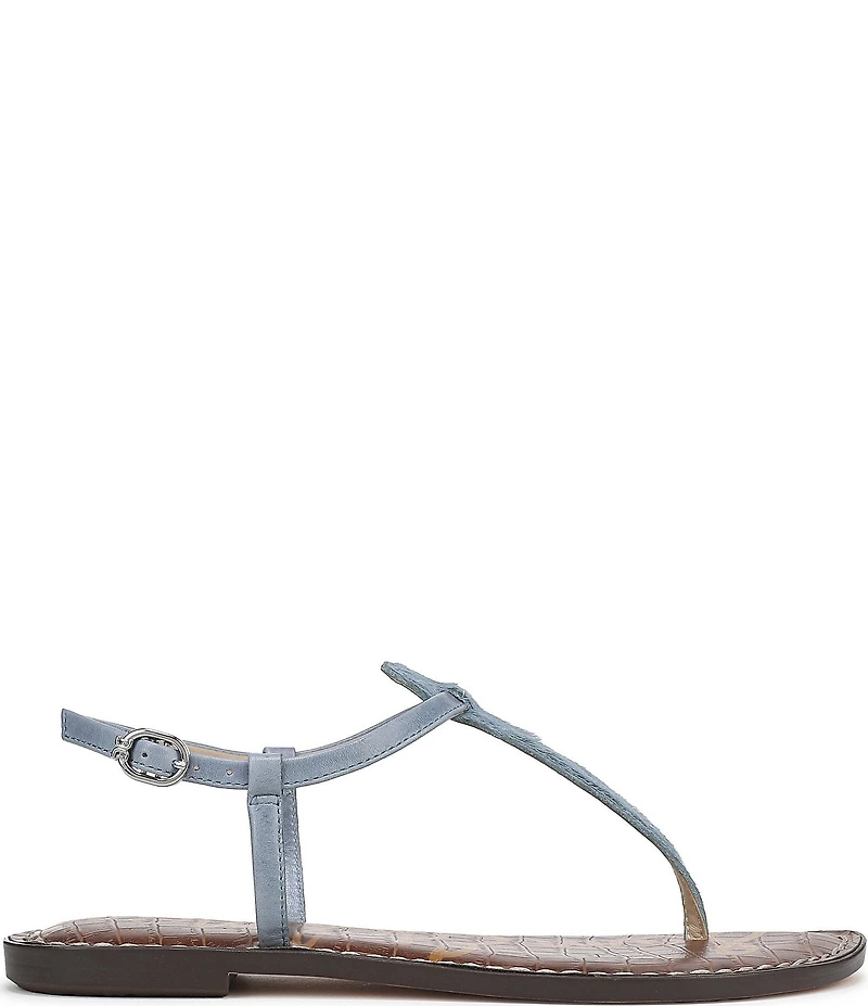 Sam Edelman Gigi Hair Calf T-Strap Flat Sandals