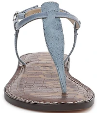 Sam Edelman Gigi Hair Calf T-Strap Flat Sandals