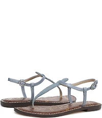 Sam Edelman Gigi Hair Calf T-Strap Flat Sandals