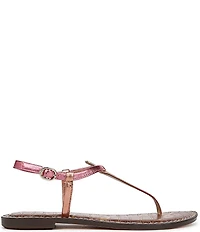 Sam Edelman Gigi Metallic Ombre Leather T-Strap Flat Sandals