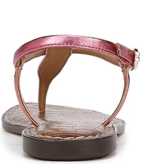 Sam Edelman Gigi Metallic Ombre Leather T-Strap Flat Sandals