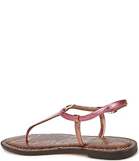 Sam Edelman Gigi Metallic Ombre Leather T-Strap Flat Sandals