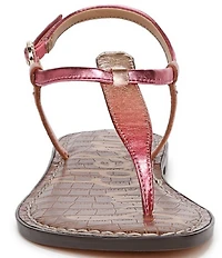 Sam Edelman Gigi Metallic Ombre Leather T-Strap Flat Sandals