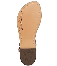 Sam Edelman Gigi Metallic Ombre Leather T-Strap Flat Sandals
