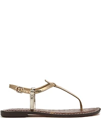 Sam Edelman Gigi Metallic T-Strap Flat Sandals
