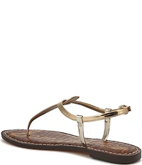 Sam Edelman Gigi Metallic T-Strap Flat Sandals