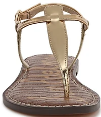 Sam Edelman Gigi Metallic T-Strap Flat Sandals