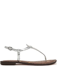 Sam Edelman Gigi Metallic T-Strap Flat Sandals