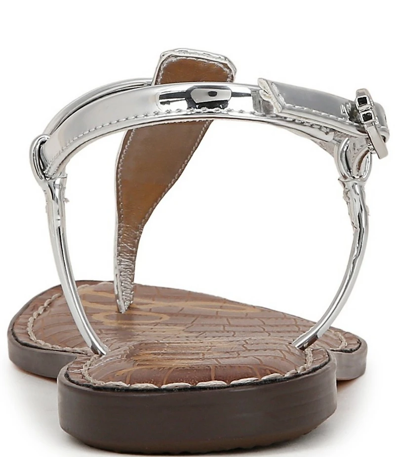 Sam Edelman Gigi Metallic T-Strap Flat Sandals