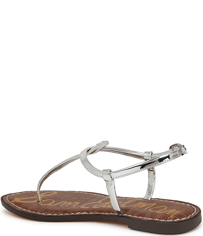 Sam Edelman Gigi Metallic T-Strap Flat Sandals