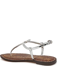 Sam Edelman Gigi Metallic T-Strap Flat Sandals