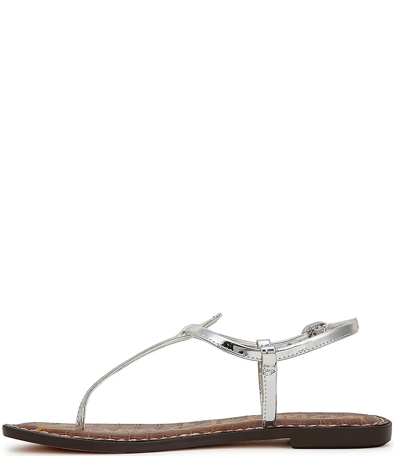 Sam Edelman Gigi Metallic T-Strap Flat Sandals