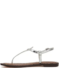 Sam Edelman Gigi Metallic T-Strap Flat Sandals