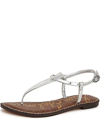 Sam Edelman Gigi Metallic T-Strap Flat Sandals