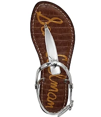 Sam Edelman Gigi Metallic T-Strap Flat Sandals