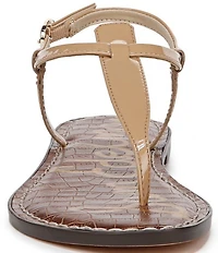 Sam Edelman Gigi Patent Leather T-Strap Flat Sandals