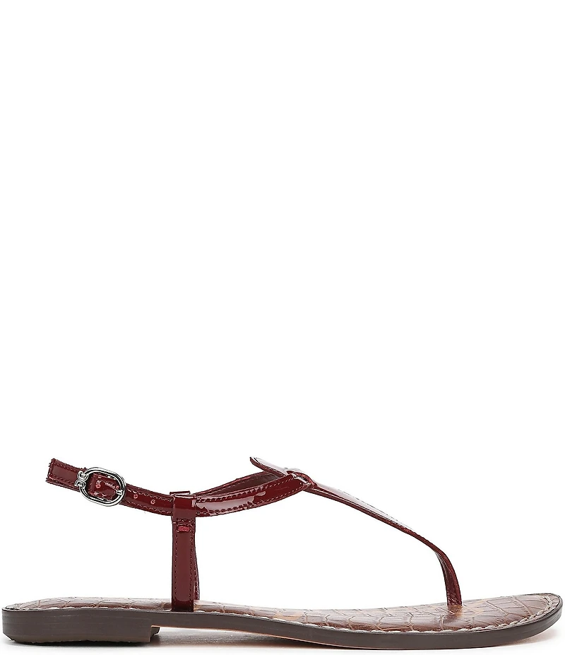 Sam Edelman Gigi Patent Leather T-Strap Flat Sandals