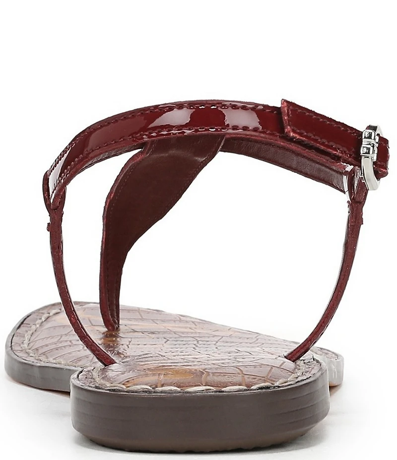 Sam Edelman Gigi Patent Leather T-Strap Flat Sandals