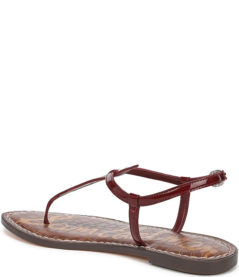 Sam Edelman Gigi Patent Leather T-Strap Flat Sandals