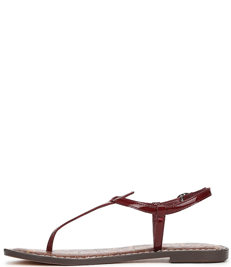 Sam Edelman Gigi Patent Leather T-Strap Flat Sandals