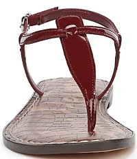 Sam Edelman Gigi Patent Leather T-Strap Flat Sandals