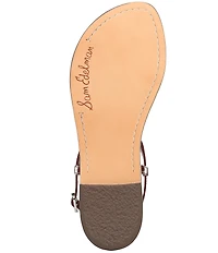 Sam Edelman Gigi Patent Leather T-Strap Flat Sandals
