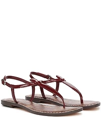 Sam Edelman Gigi Patent Leather T-Strap Flat Sandals