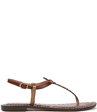 Sam Edelman Gigi Zebra Print Calf Hair T-Strap Flat Sandals