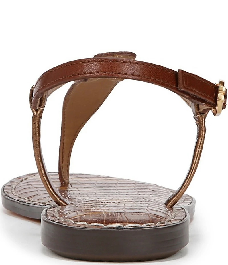 Sam Edelman Gigi Zebra Print Calf Hair T-Strap Flat Sandals