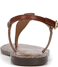 Sam Edelman Gigi Zebra Print Calf Hair T-Strap Flat Sandals