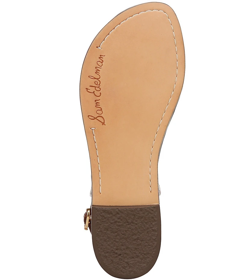 Sam Edelman Gigi Zebra Print Calf Hair T-Strap Flat Sandals