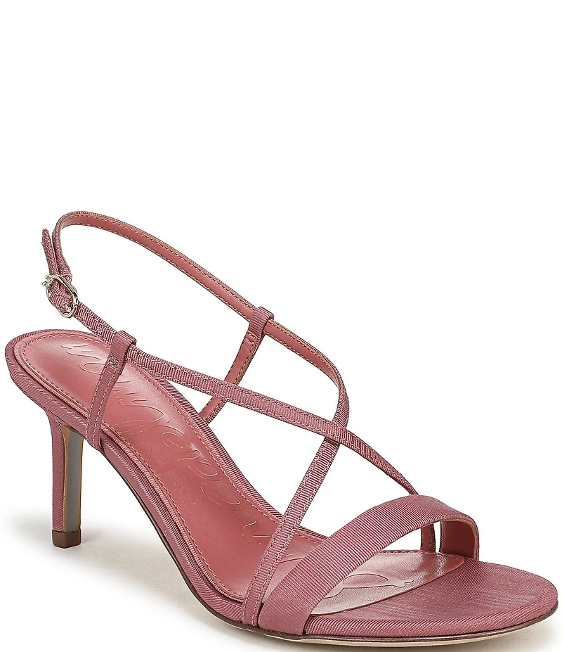 Sam Edelman Ginny Ribbed Silk Strappy Dress Sandals
