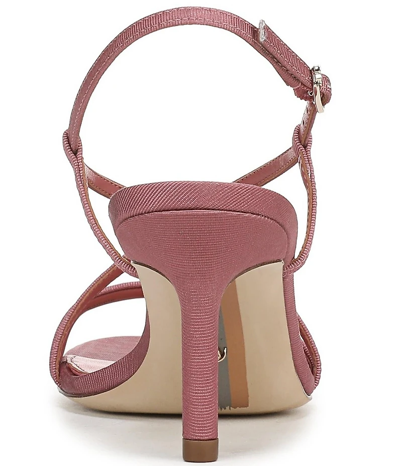 Sam Edelman Ginny Ribbed Silk Strappy Dress Sandals