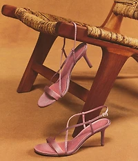 Sam Edelman Ginny Ribbed Silk Strappy Dress Sandals
